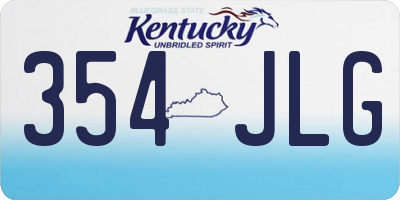 KY license plate 354JLG