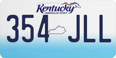 KY license plate 354JLL