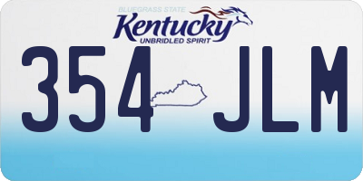 KY license plate 354JLM