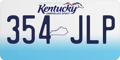KY license plate 354JLP