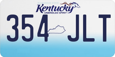 KY license plate 354JLT
