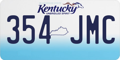 KY license plate 354JMC