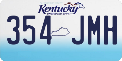 KY license plate 354JMH