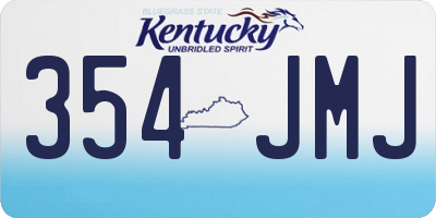 KY license plate 354JMJ
