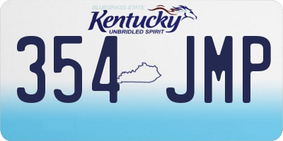 KY license plate 354JMP