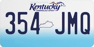 KY license plate 354JMQ