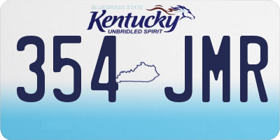 KY license plate 354JMR