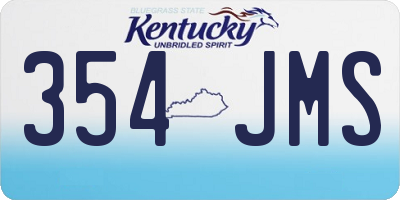 KY license plate 354JMS