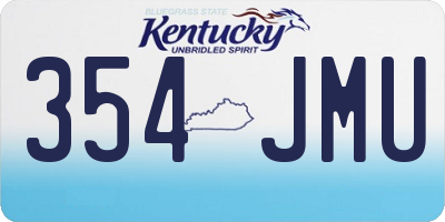 KY license plate 354JMU