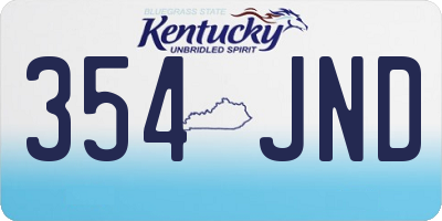 KY license plate 354JND