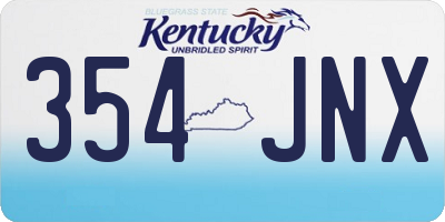 KY license plate 354JNX