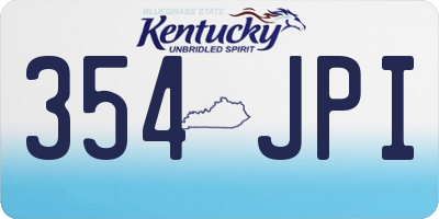 KY license plate 354JPI