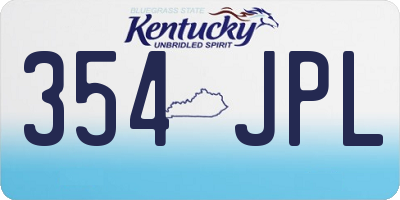 KY license plate 354JPL