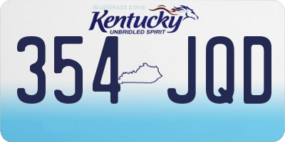 KY license plate 354JQD
