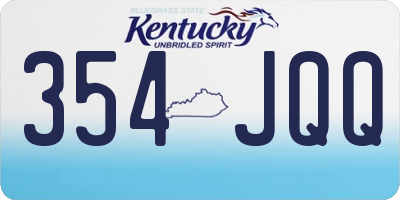 KY license plate 354JQQ