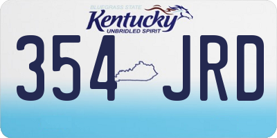 KY license plate 354JRD