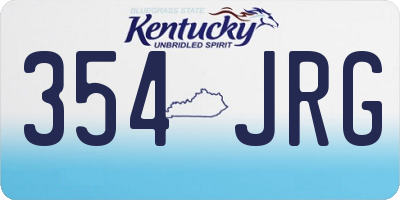 KY license plate 354JRG