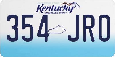 KY license plate 354JRO