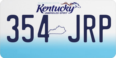 KY license plate 354JRP