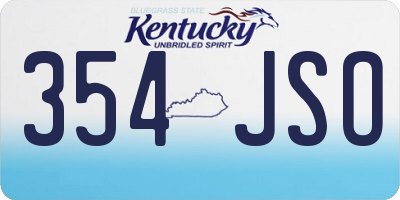 KY license plate 354JSO
