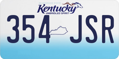 KY license plate 354JSR