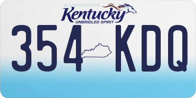 KY license plate 354KDQ