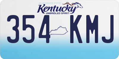 KY license plate 354KMJ