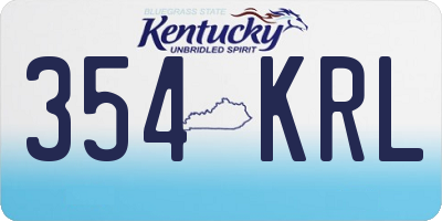 KY license plate 354KRL