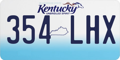 KY license plate 354LHX