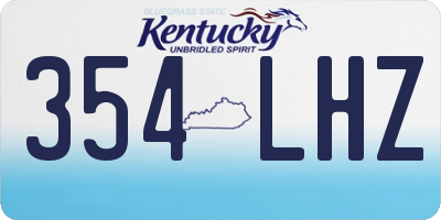 KY license plate 354LHZ
