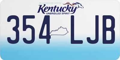KY license plate 354LJB
