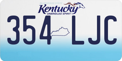 KY license plate 354LJC