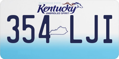 KY license plate 354LJI
