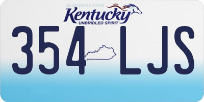 KY license plate 354LJS