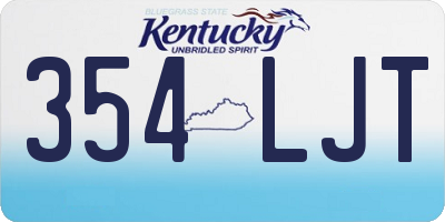 KY license plate 354LJT