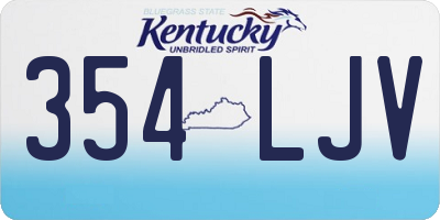 KY license plate 354LJV