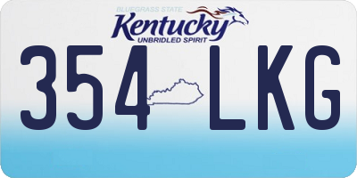 KY license plate 354LKG