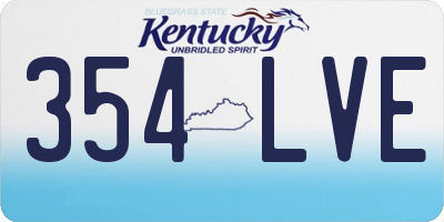 KY license plate 354LVE