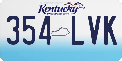 KY license plate 354LVK