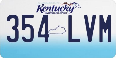 KY license plate 354LVM
