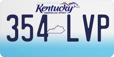 KY license plate 354LVP