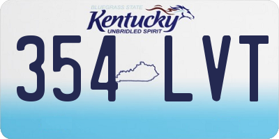 KY license plate 354LVT