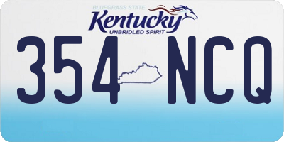 KY license plate 354NCQ