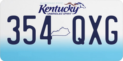 KY license plate 354QXG