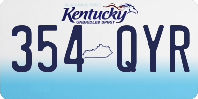 KY license plate 354QYR