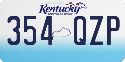 KY license plate 354QZP