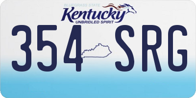 KY license plate 354SRG