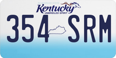 KY license plate 354SRM