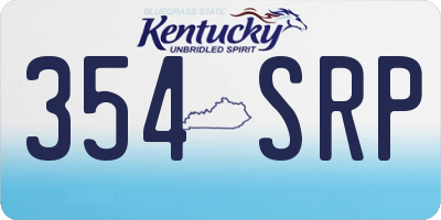 KY license plate 354SRP