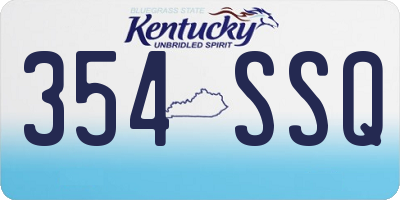 KY license plate 354SSQ
